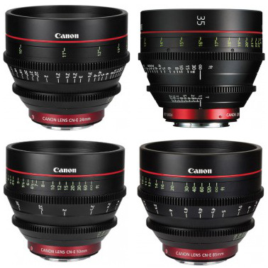 Canon 4 Lens Cinema Prime Kit CN-E 24 35 50 85