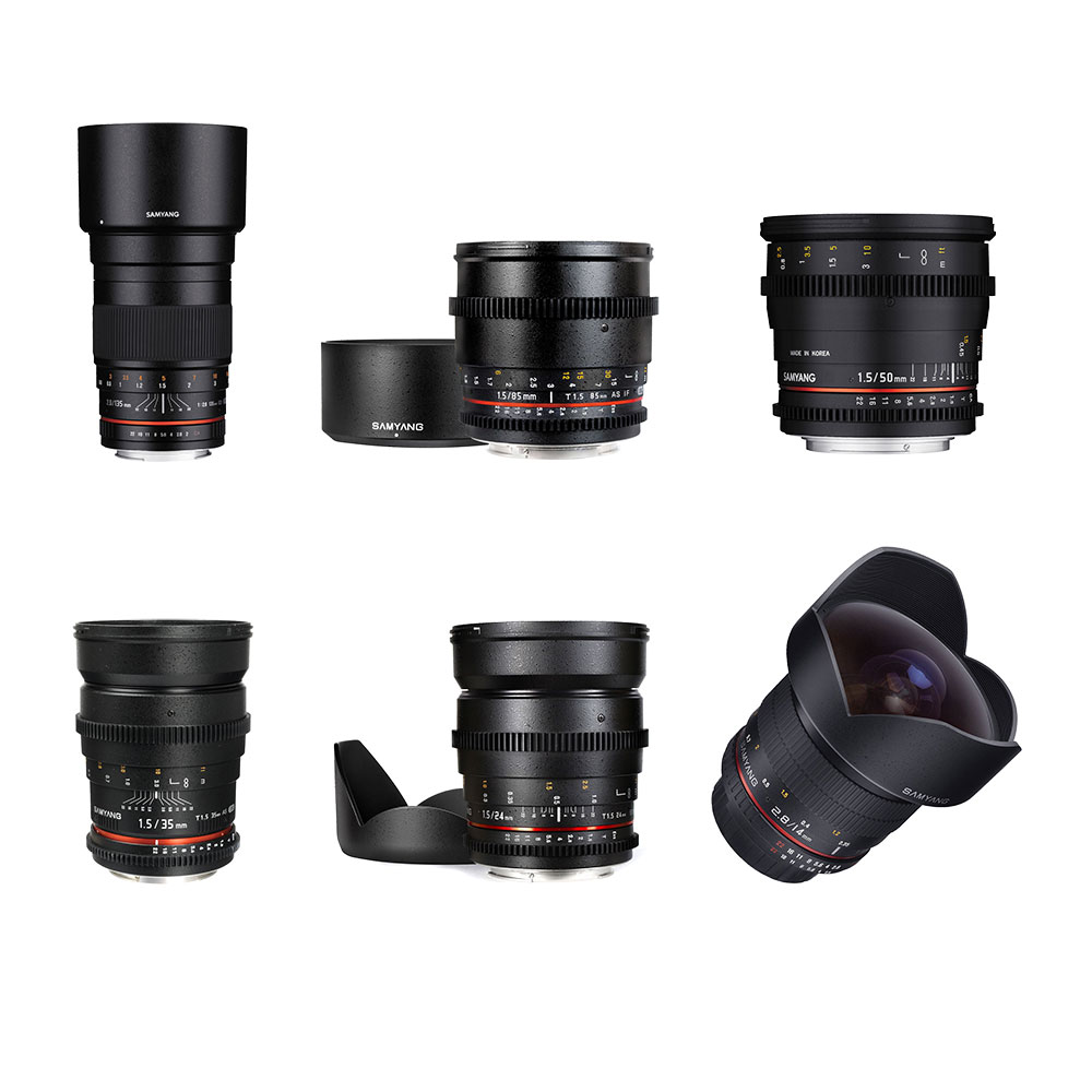 Samyang 6x Cinema Prime Lens Kit Hire (for Canon EF) - Camera Hire